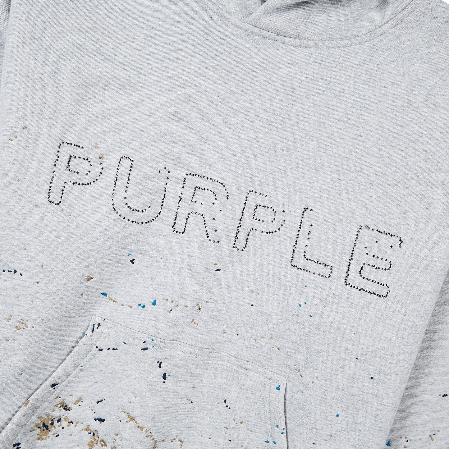 Embroidered Paint Hoodie | Grey