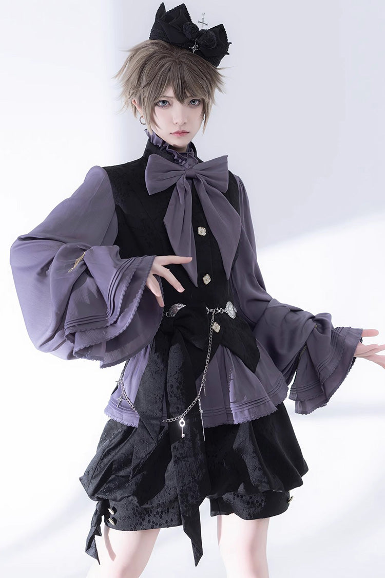 Black Hunting Rabbits Gothic Vintage Ouji Fashion Lolita Vest