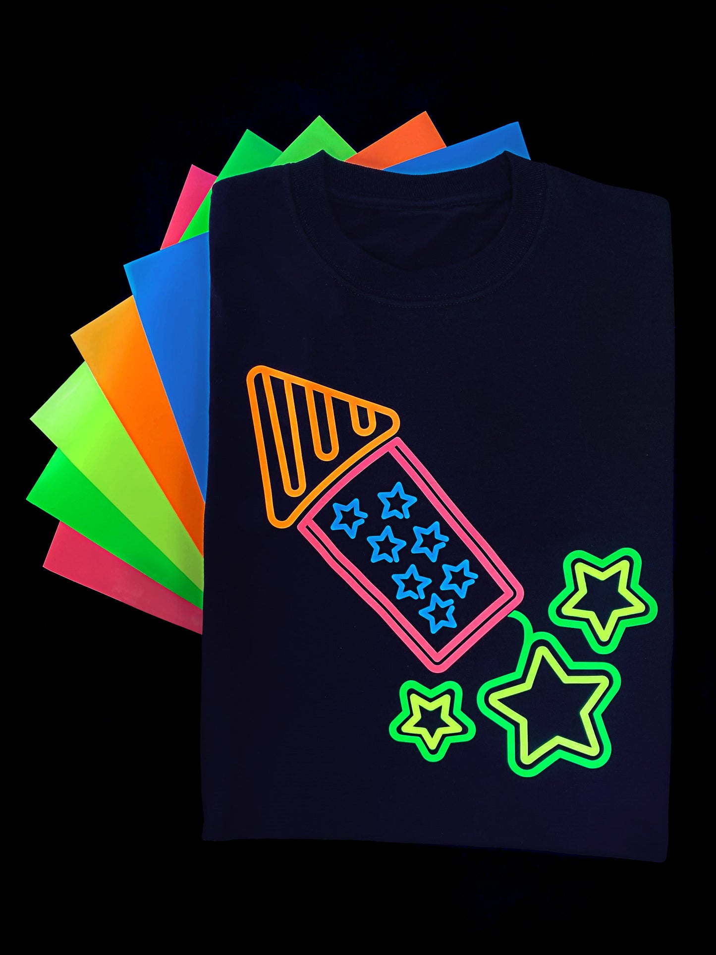 12" Siser Easy Glow Neon Blue Heat Transfer Vinyl (HTV)