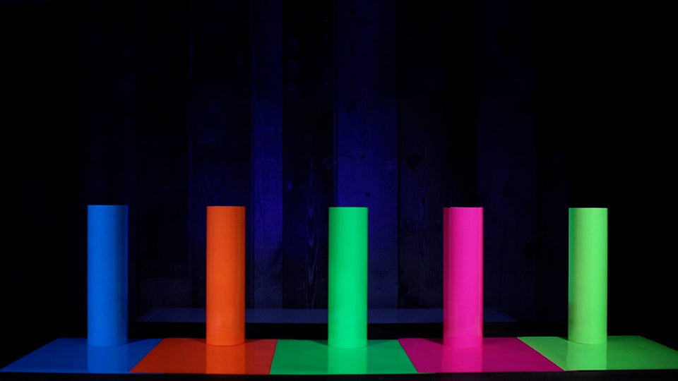 12" Siser Easy Glow Neon Blue Heat Transfer Vinyl (HTV)