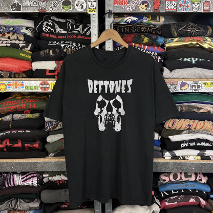 2003 Deftones Skull Tour Washed Black Tee