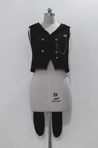 Black Anxious Rabbit Ouji Fashion Gothic Lolita Vest