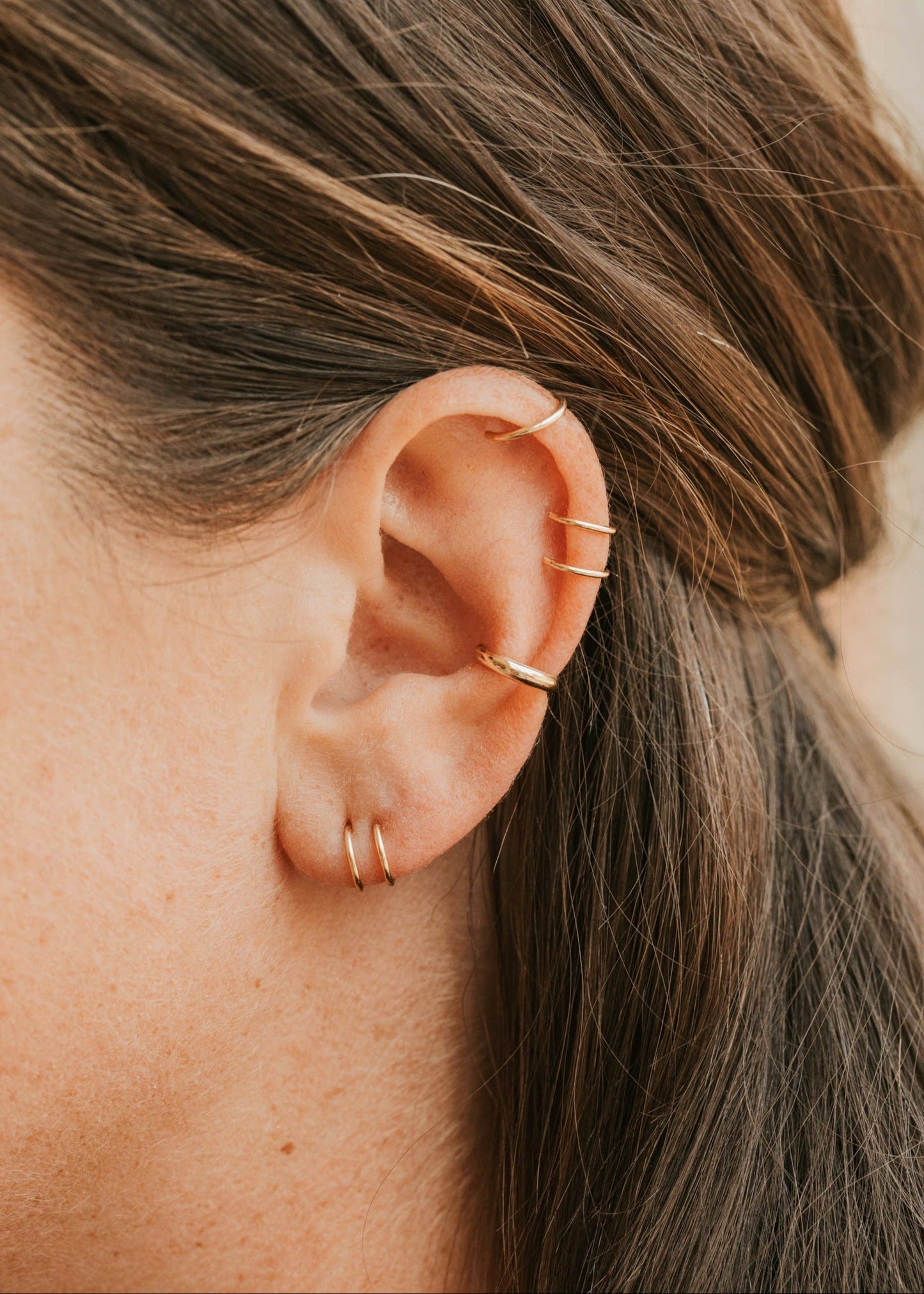 Piercings Optional Earring Set - Gold