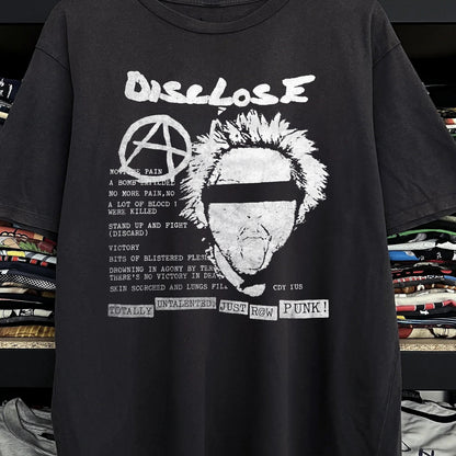 Vintage Disclose - Raw Punk Washed Black T-Shirt